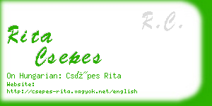 rita csepes business card